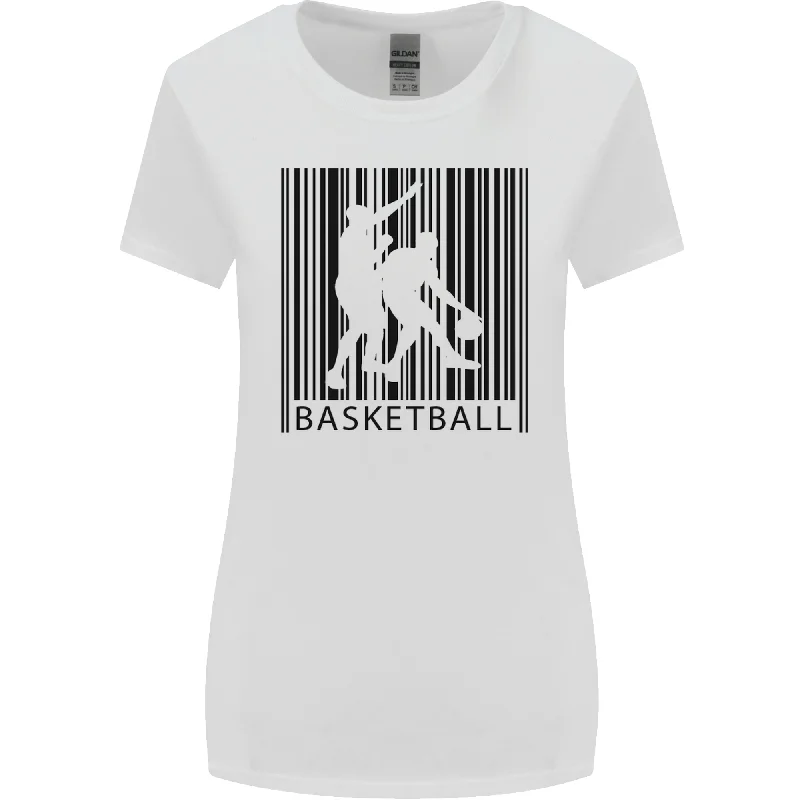 Basketball Barcode Player Womens Wider Cut T-Shirt Anti-Pilling Machine Wash Handmade