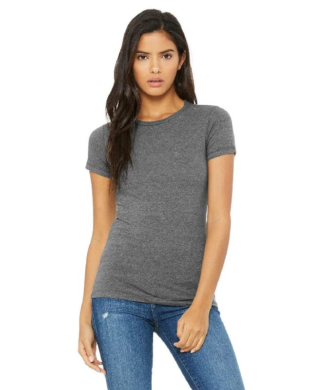 Bella+Canvas Ladies Favorite T-Shirt | Deep Heather Mesh Blend Leather Blend Suede Blend