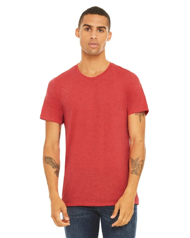 Bella+Canvas Triblend T-Shirt | Red Triblend Mesh Canvas Denim