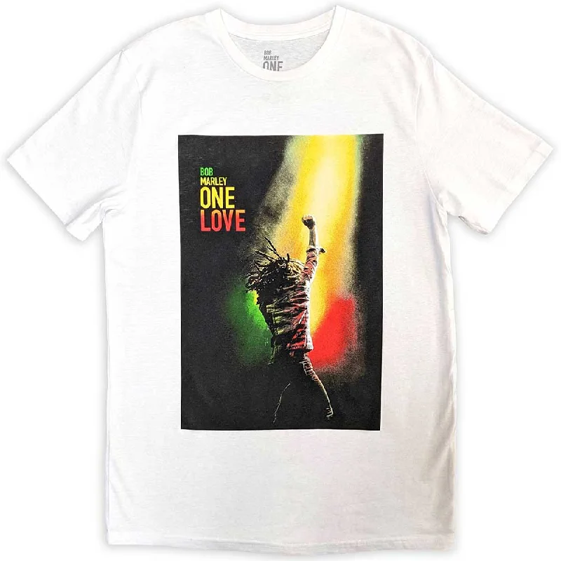 Bob Marley | Official Band T-Shirt | Love Movie Poster white Mesh Blend Leather Blend Suede Blend