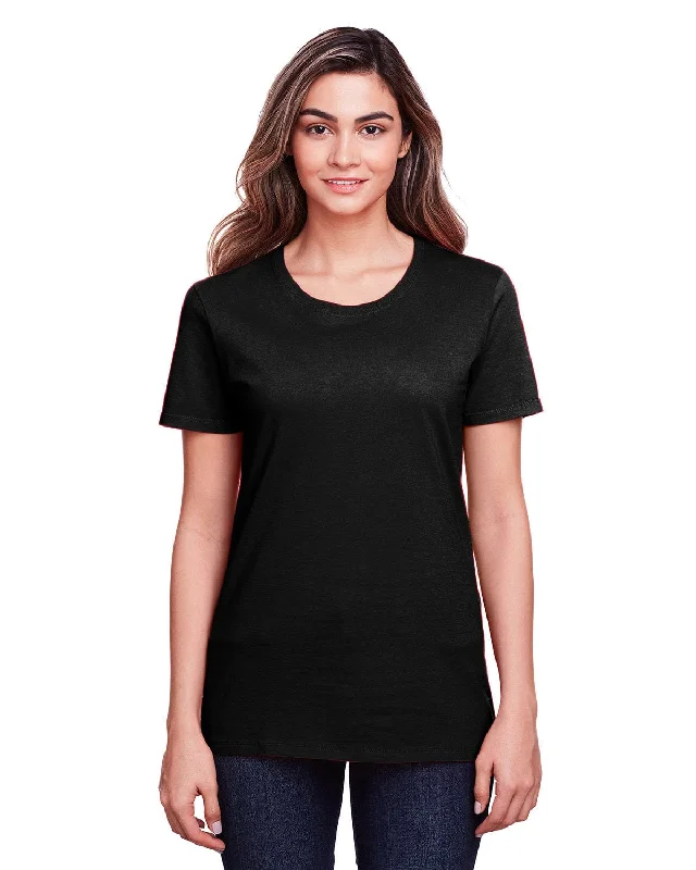 Fruit of the Loom Ladies ICONIC T-Shirt | Black Ink Casual Formal Business