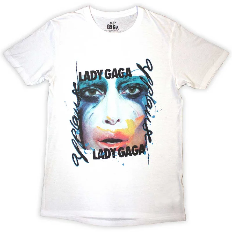 Lady Gaga | Official Band T-Shirt | Artpop Facepaint Hooded Caped Shawl Collar