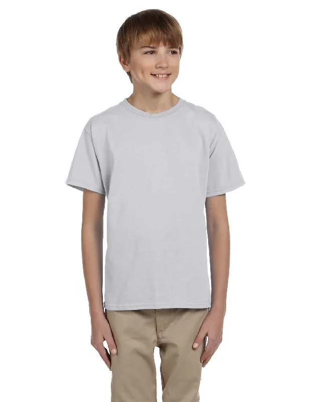 Gildan Ultra Cotton Youth Heavyweight T-Shirt | Ash Grey Spandex Blend Rayon Blend Denim Blend