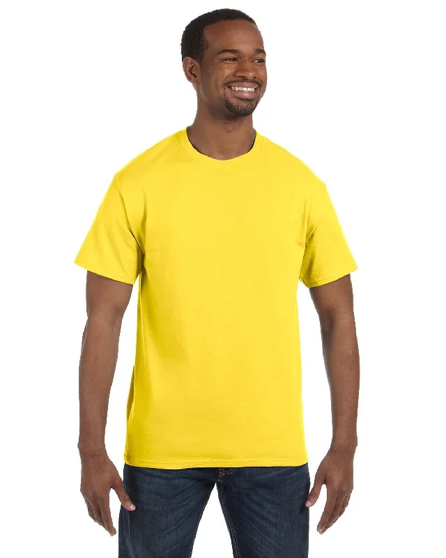 Hanes Authentic-T T-shirt | Yellow Zippered Front Buttoned Front Snap Front