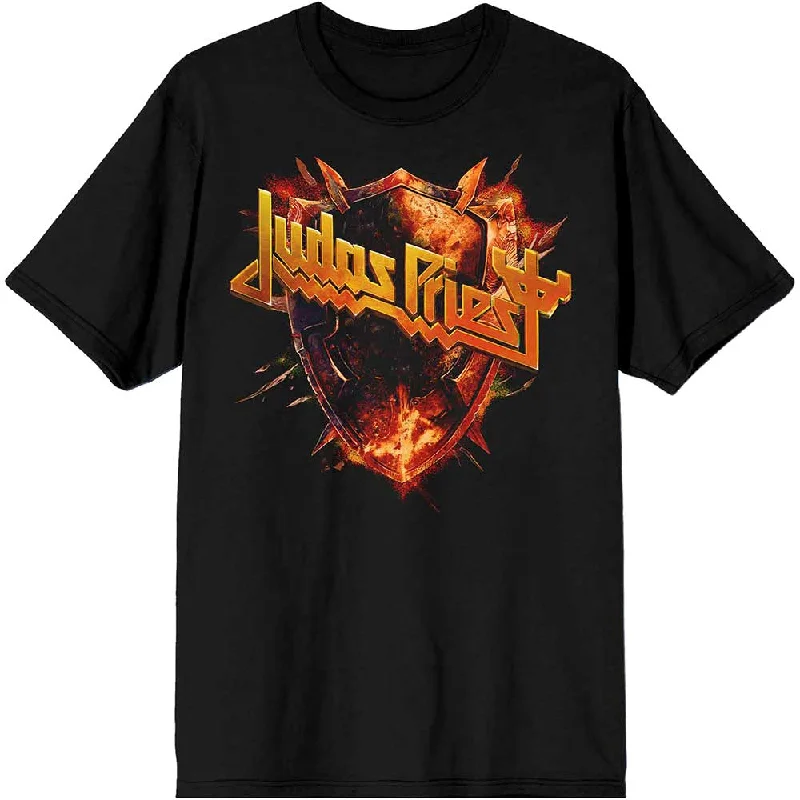 Judas Priest | Official Band T-Shirt | United We Stand (Back Print) Silk Blend Satin Velvet