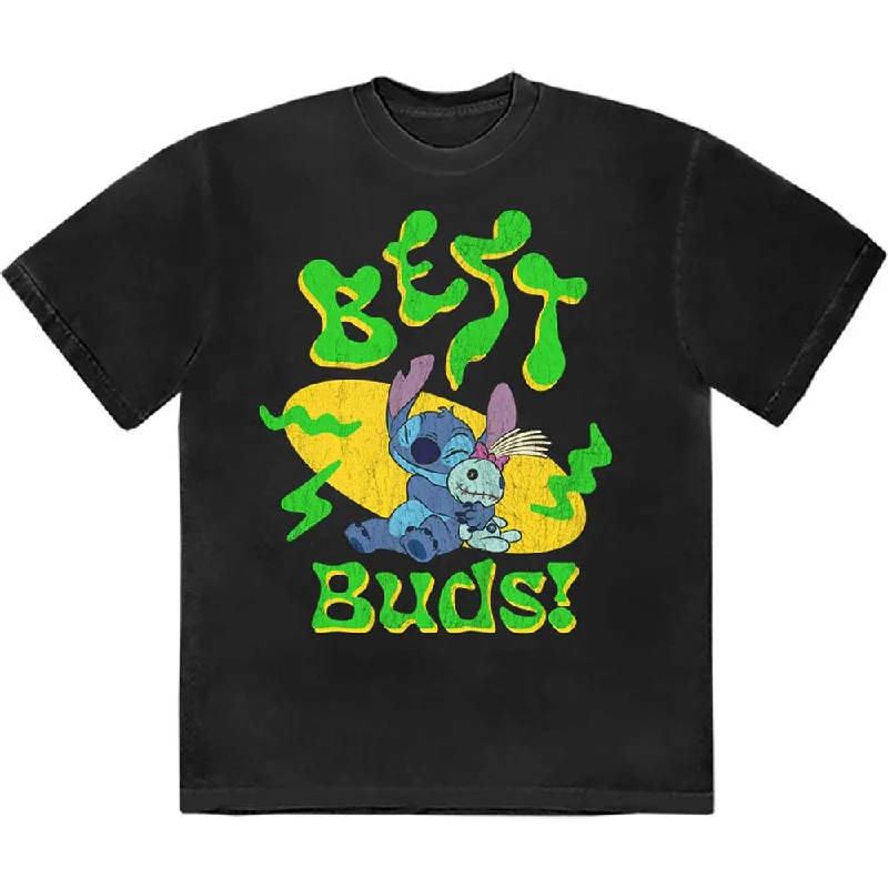 Disney | Official Band T-Shirt | Lilo & Stitch - Stitch Best Buds Sequined Glittery Shiny