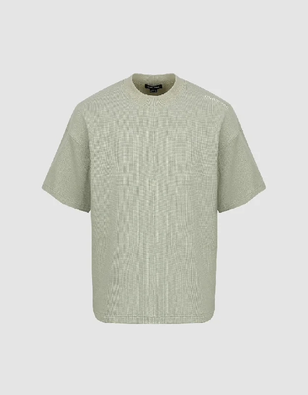 Loose Knitted T-Shirt Elasticated Padded Insulated