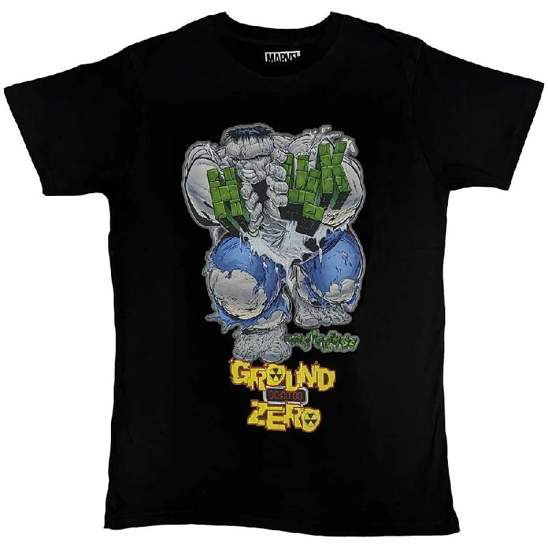 Marvel Comics | Official  Film T-Shirt | Hulk Ground Zero Machine Wash Dry Clean Hand Wash