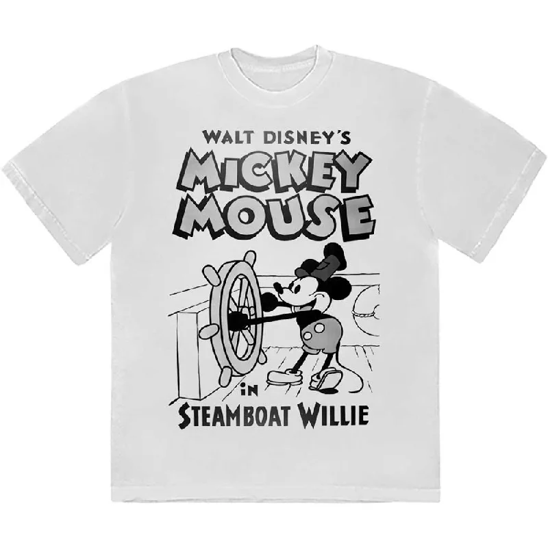 Disney | Official Band T-Shirt | Mickey Mouse Steamboat Willie Jersey Fabric Tulle Fabric Batik Fabric