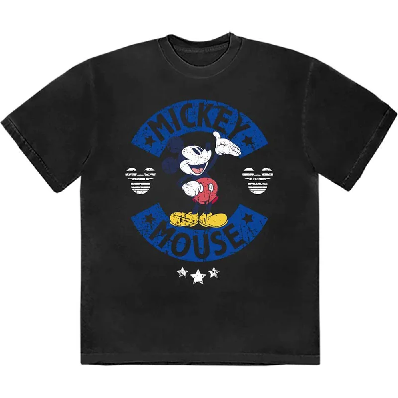 Disney | Official Band T-Shirt | Mickey Mouse & Stars Polka Dot Checkered Tartan