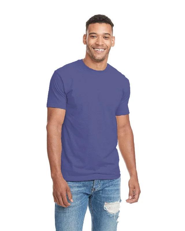 Next Level Mens CVC Crewneck Tee | Heather Cool Blu Cozy Warm Stylish