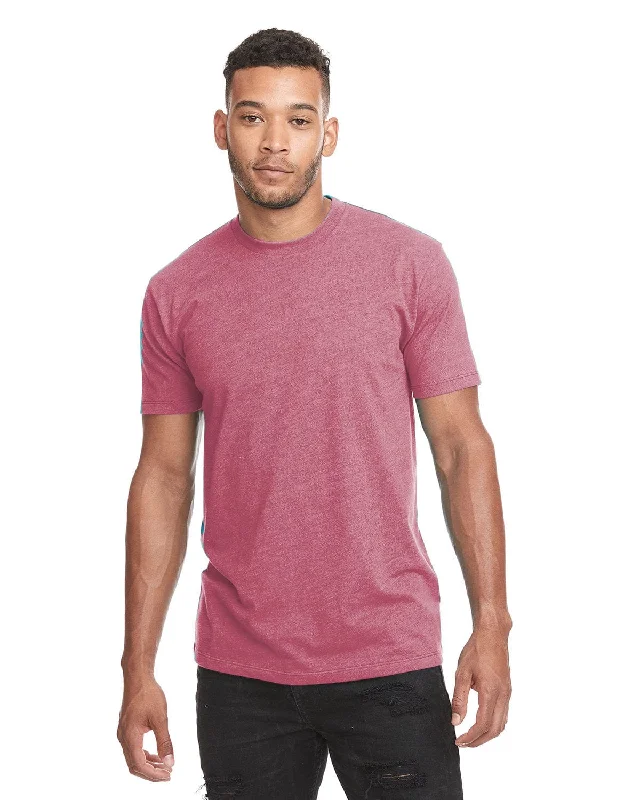 Next Level Mens CVC Crewneck Tee | Heather Mauve Mesh Canvas Denim