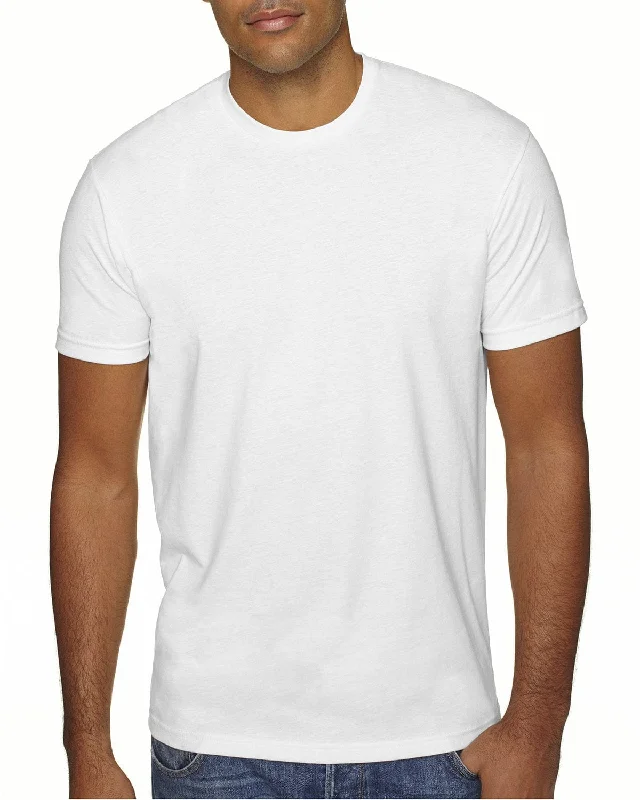 Next Level Mens Sueded T-Shirt | White Print Jacquard Patchwork