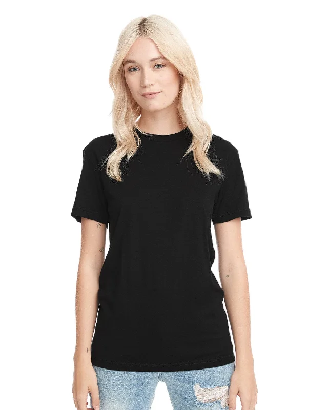 Next Level Mens Triblend Crew Tee | Black Satin Blend Silk Blend Wool Blend