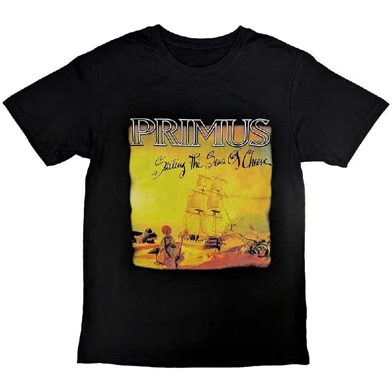 Primus | Official Band T-Shirt | Sailing The Seas Of Cheese Print Jacquard Patchwork