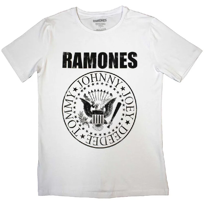 Ramones | Official Band Ladies T-Shirt | Presidential Seal Thin T-Shirt Open Front Quick Dry