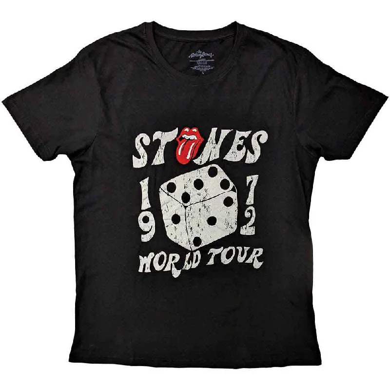 The Rolling Stones | Official Band T-Shirt | Dice Tour '72 Rayon Fabric Velvet Fabric Corduroy Fabric