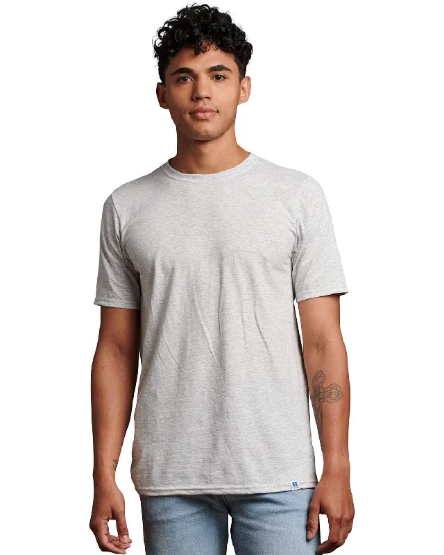 Russell Athletic Unisex Essential Performance T-Shirt | Ash Graphic T-Shirt Round Neck Polyester