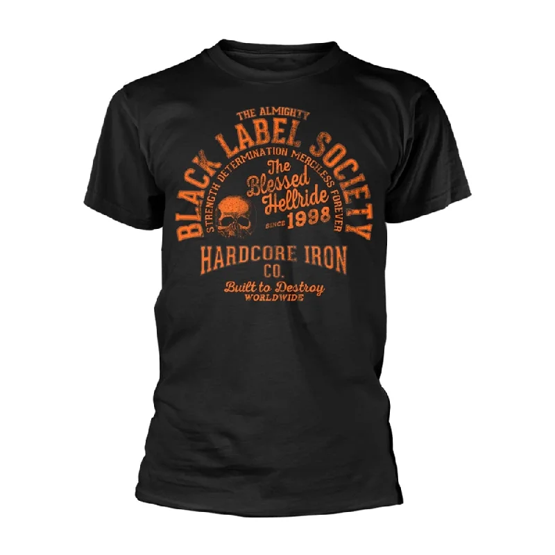 SALE Black Label Society Unisex T-shirt: Hardcore Hellride (back print) 40% OFF Striped Floral Plaid