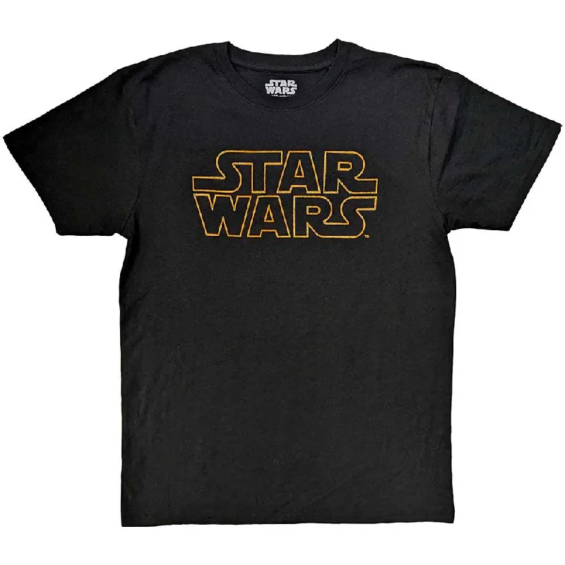 Star Wars | Official  Film T-Shirt | Logo Outline Front Pockets Side Pockets Patch Pockets