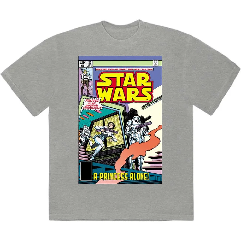 Star Wars | Official Band T-Shirt | A Princess Alone Comic Cover Graphic Embroidered Appliqued