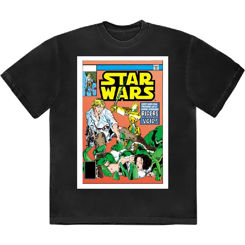 Star Wars | Official Band T-Shirt | Luke & Leia Comic Cover Iron Safe Non-Iron Wrinkle Free