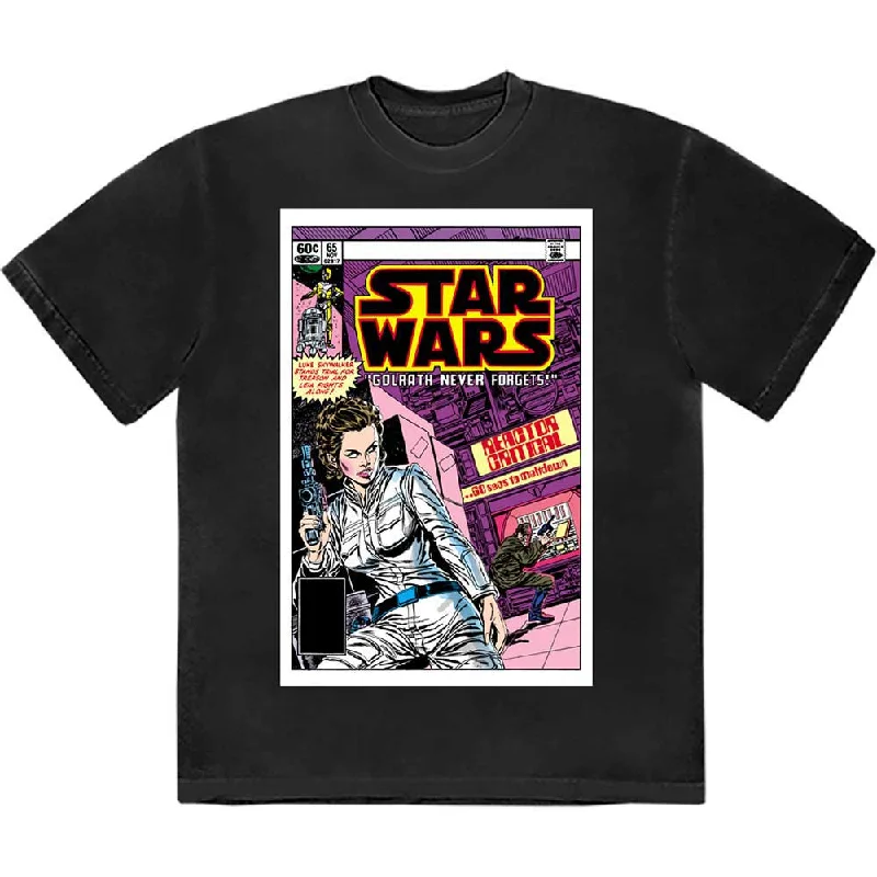 Star Wars | Official Band T-Shirt | Golrath Never Forgets Comic Cover Collared T-Shirt Boat Neck A-Line