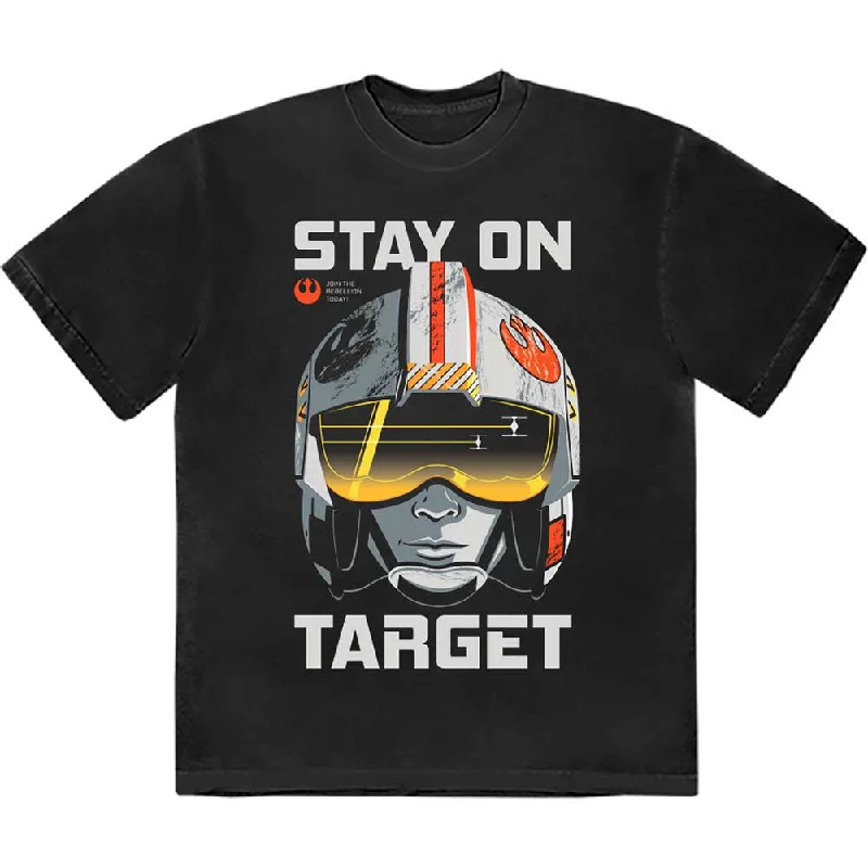 Star Wars | Official Band T-Shirt | Stay On Target Graphic T-Shirt Round Neck Polyester