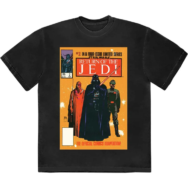 Star Wars | Official Band T-Shirt | Return Of The Jedi Comic Cover Spandex Blend Rayon Blend Denim Blend