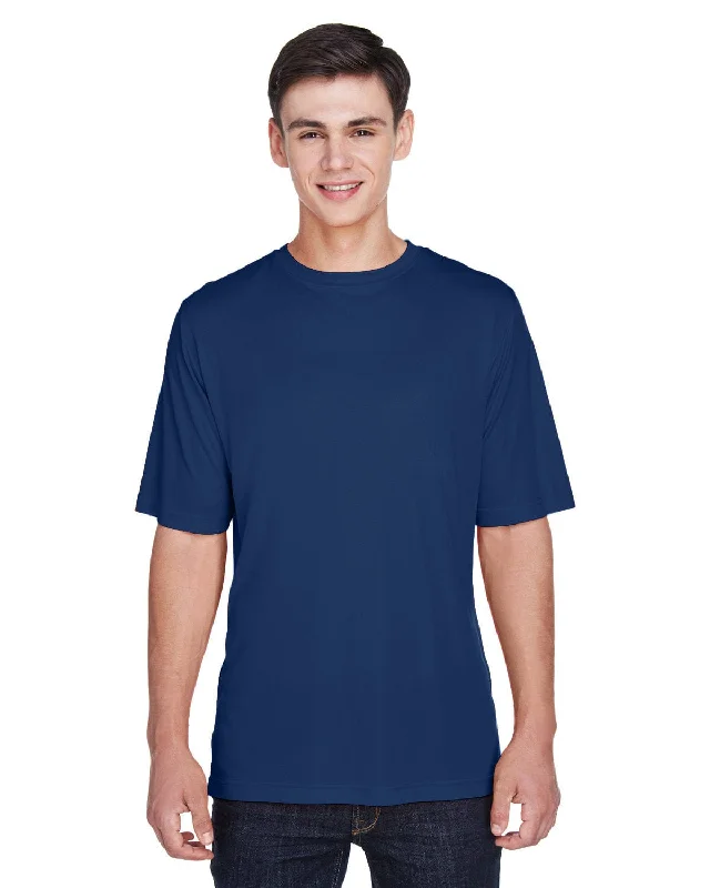 Team 365 Mens Zone Performance T-Shirt | Sport Dark Navy Denim Fabric Leather Fabric Suede Fabric