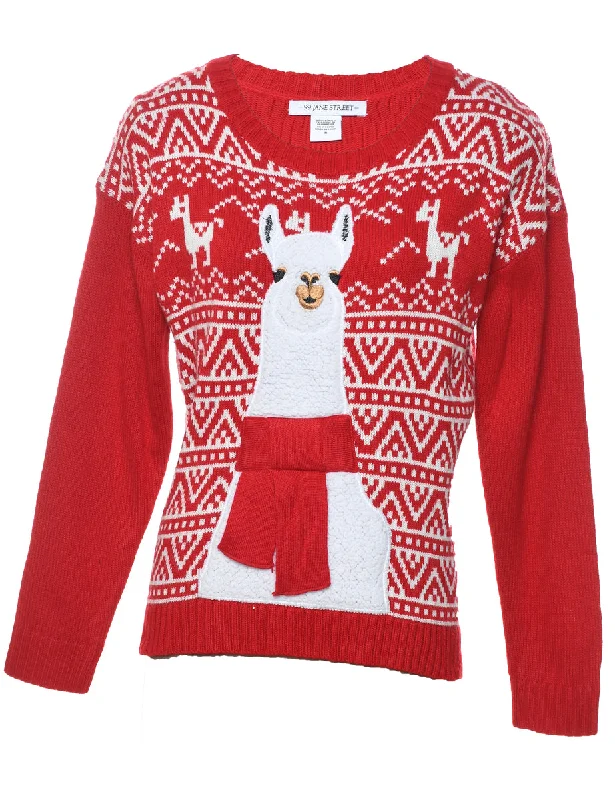 Animal Design Christmas Jumper - S Elegant Classic Vintage