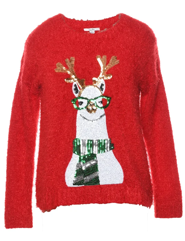 Animal Design Christmas Jumper - S Polka Dot Checkered Tartan