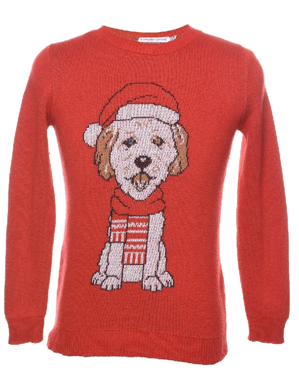 Animal Design Christmas Jumper - S Zippered Buttoned Snapped