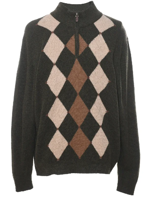 Argyle Jumper - L Chenille Brocade Lace