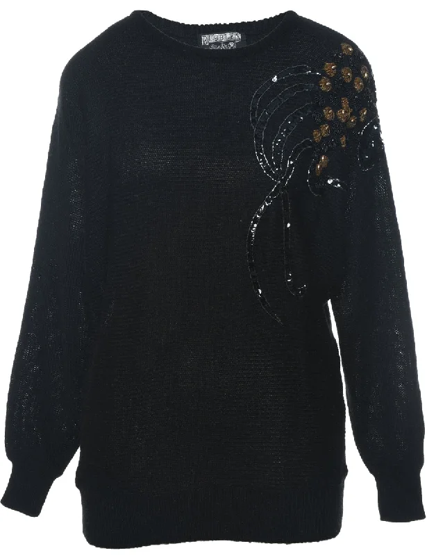 Beaded Jumper - S Rayon Fabric Velvet Fabric Corduroy Fabric