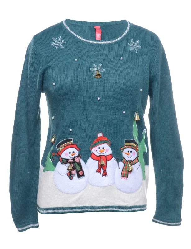 Beyond Retro Reworked Christmas Jumper With Bells - S Stylish Fashionable Trendy