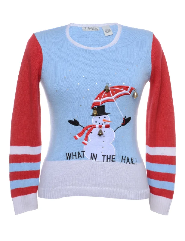 Beyond Retro Reworked Christmas Jumper With Bells - S Elegant Classic Vintage