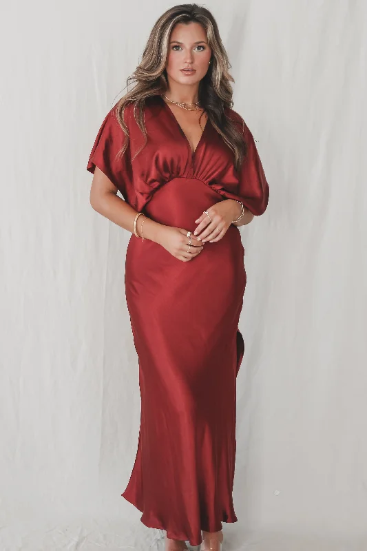 I Have Formally Arrived Satin Maxi Dress Trendy Maxi Dress with Belt