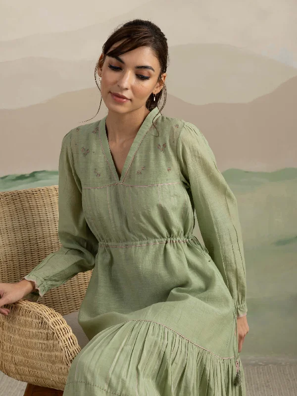 Jade Lime Maxi Dress Chic Button-Up Maxi Dress