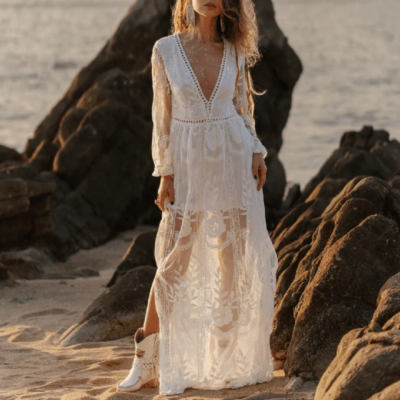 Tara Boho Maxi Dress Stylish Off-Shoulder Maxi Dress