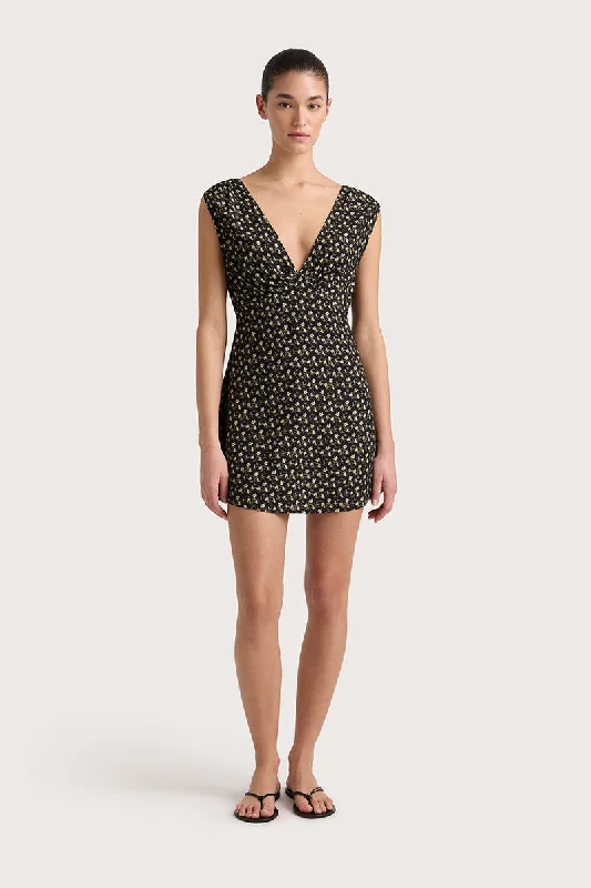 Alpes Mini Dress - Daffodil Micro Comfortable Fit-and-Flare Mini Dress