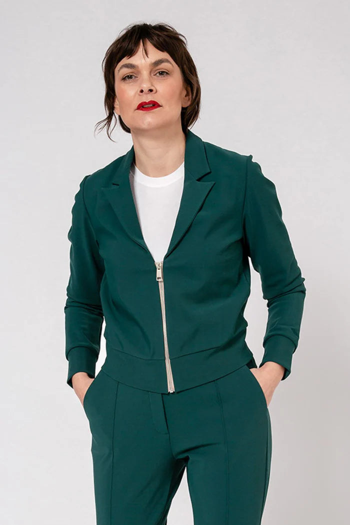 Move Jacket Sporty Relaxed Fit Green Toggled Jacket Drawstring Jacket Belted Jacket