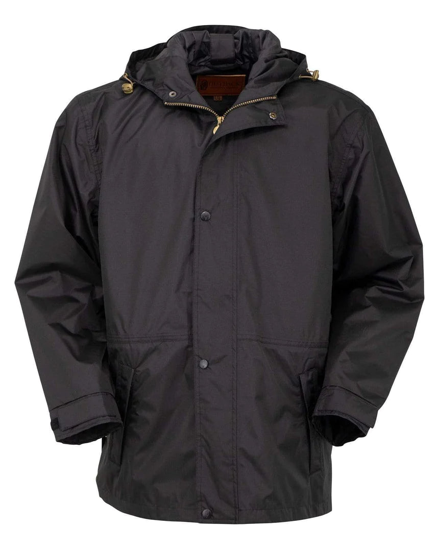 Outback® Lightweight Black Pak-a-Roo Hooded Parka Jacket Knit Jacket Woven Jacket Fleece Jacket