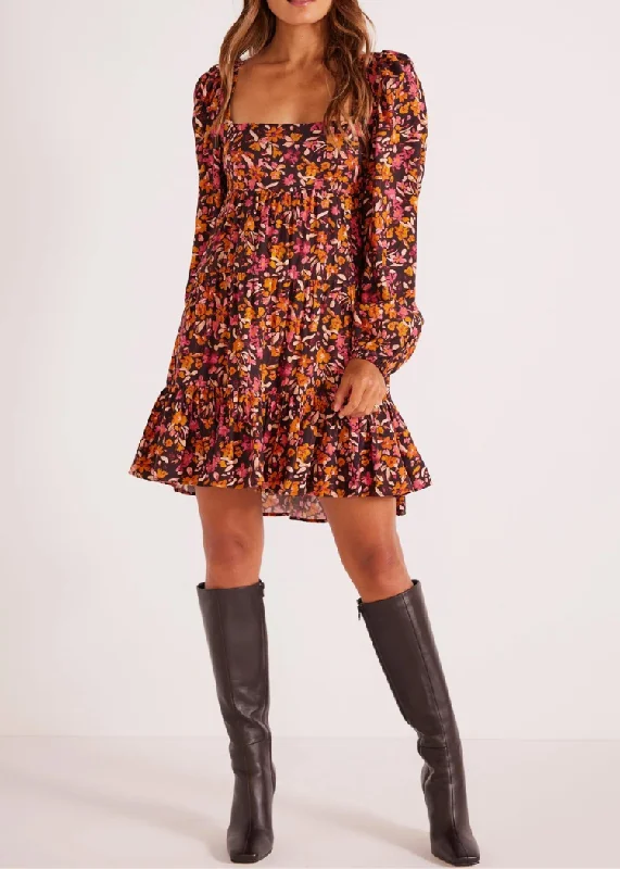 Mink Pink Sorrento Mini Dress - Floral ***FINAL SALE*** Elegant Off-Shoulder Dress Mini