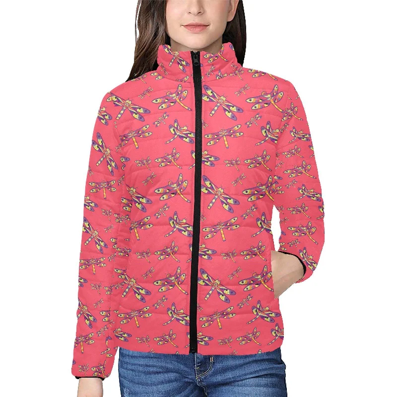 The Gathering Women's Stand Collar Padded Jacket Embroidered Jacket Appliqued Jacket Beaded Jacket