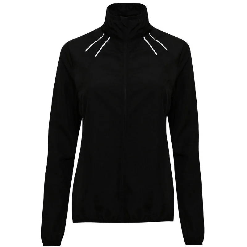 TriDri Ultra Light Fitness Shell Jacket - Womens - Black Satin Jacket Silk Jacket Chiffon Jacket