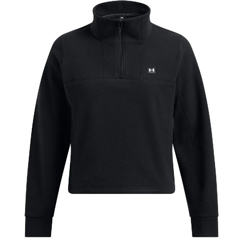 Under Armour Expanse Fleece Half Zip Jacket - Womens - Black Cardigan Sweater Pullover