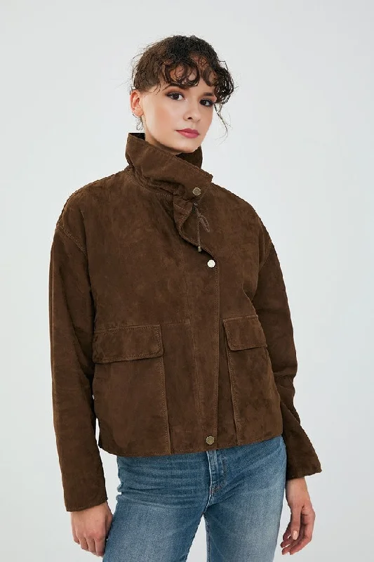 Women Suede Stylish Leather jacket Corduroy Jacket Velvet Jacket Brocade Jacket