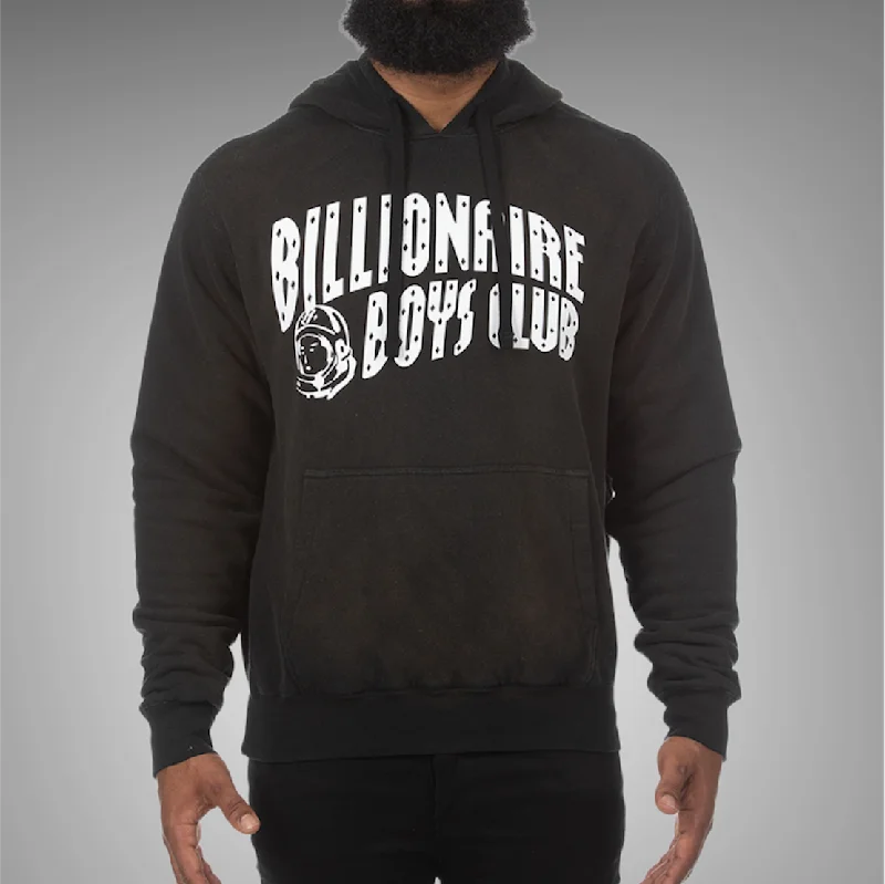 Billionaire Boys Club Men’s BB Vintage Hoodie 821-9302 Black Hoodie with Embroidery Detailed Premium