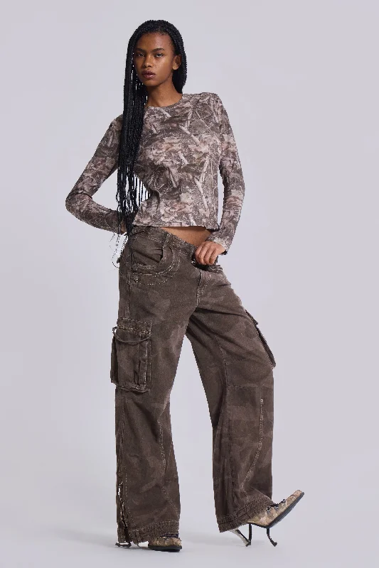 Brown Trooper Camo Cargo Pant Stylish Harem Pants